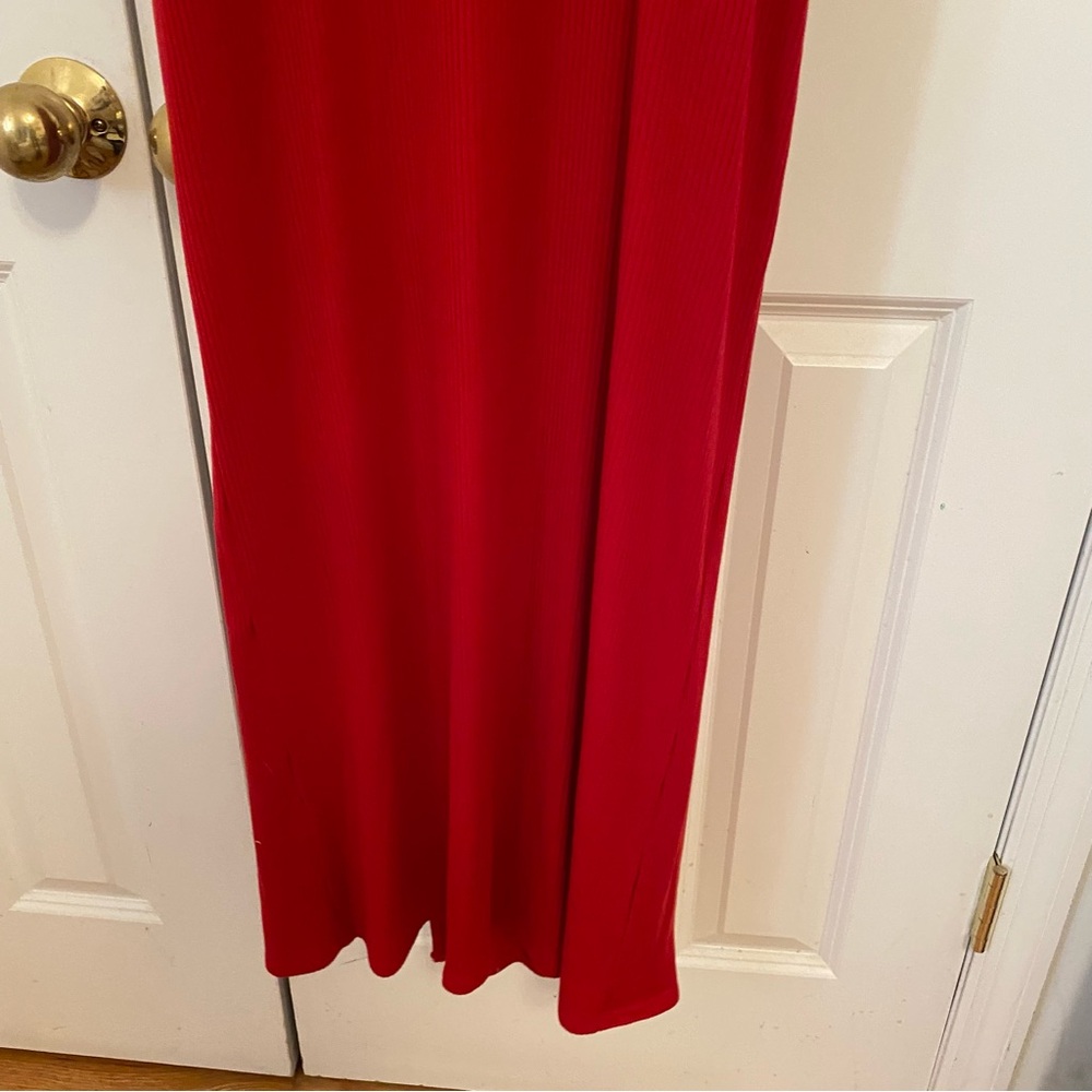 Reformation Formosa Red Knit Midi Dress XL - Picture 8 of 10